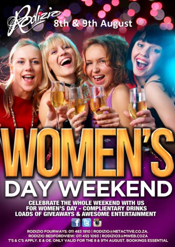 Women's Day Weekend! 8 & 9 August