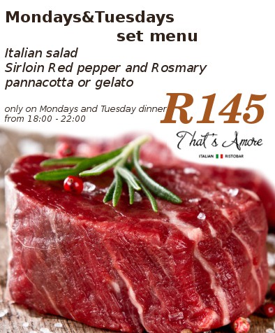 Mondays & Tuesdays Set Menu