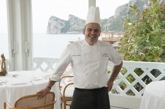 Michelin Star Chef Alfonso Caputo (Michelin Star Restaurant &#039;La Taverna del Capitano&#039; in Nerano (Napoli) Italy