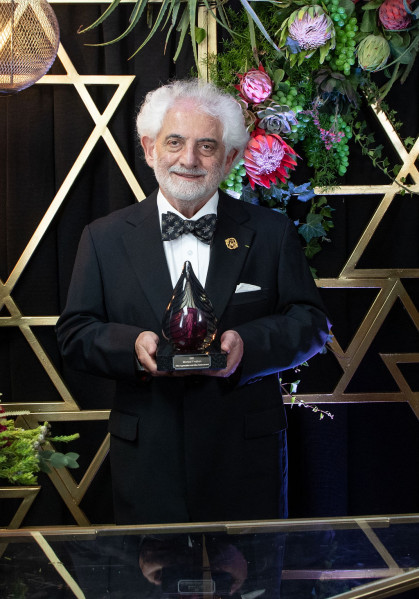 Michael Fridjhon, recipient of the Wine Appreciation and Wine Advancement Award