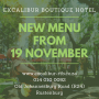 Excalibur Restaurant, New Menu from 19 November 2019!