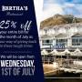 Berthas Restaurant, Get 25% Off Your Entire Bill at Bertha's Restaurant during the month of July