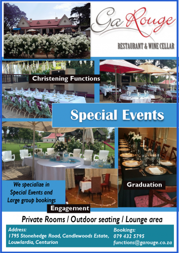 Special Events - Special Birthdays, Baby shower, Bridal shower, Christening