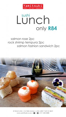 Sushi Lunch only R84