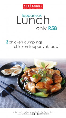 Teppanyaki Lunch Special - Only R58
