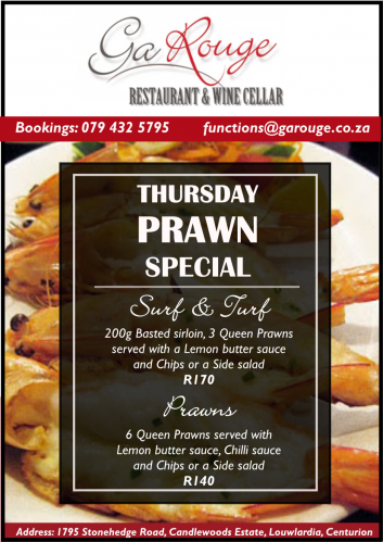 Thursday - Prawn Special
