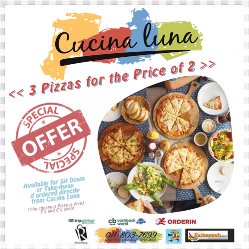 <<<< 3 Pizzas for the Price of 2 >>>>