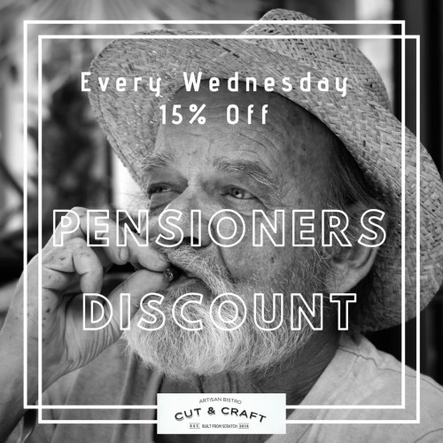 WEDNESDAY PENSIONER DISCOUNT
