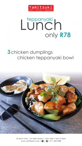 Teppanyaki Lunch Special - Only R78