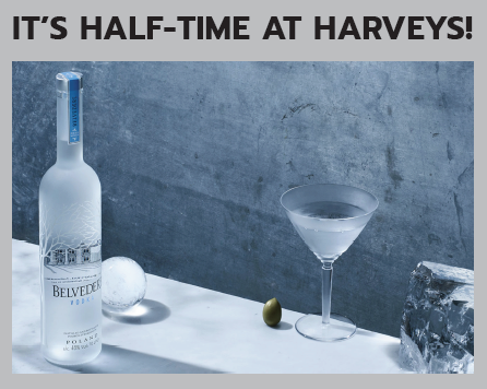 Harveys Bar Half-Time: 16:00 – 18:00 Daily