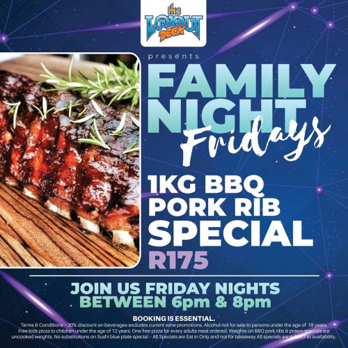 1kg BBQ Pork Rib Special - Friday Night
