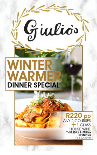 Winter Special - Thursday & Friday Evenings