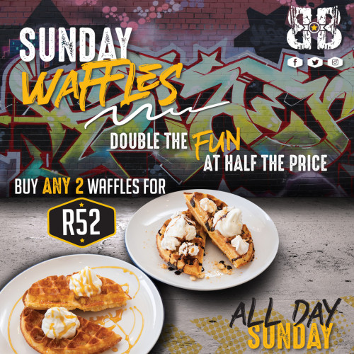 2 for 1 Waffle Sundays