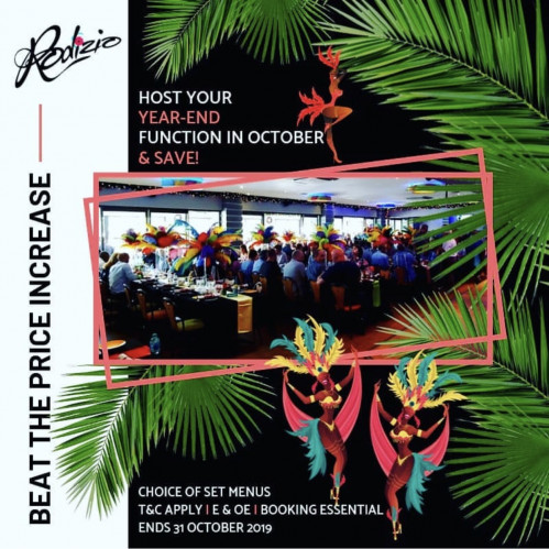 HOST YOUR YEAR-END FUNCTION IN OCTOBER & SAVE