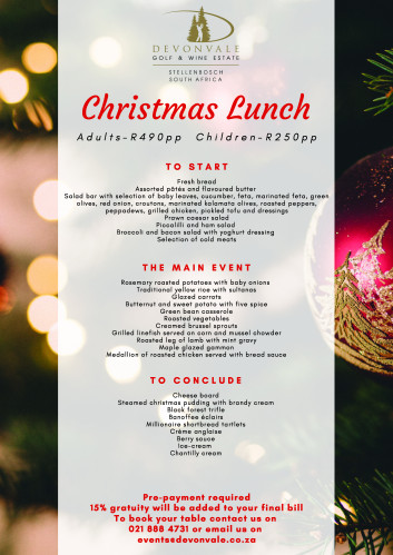 Christmas Day Lunch Buffet
