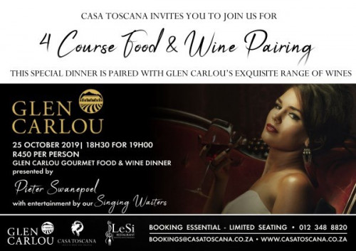 Glen Carlou 4 Course Wine Tasting Dinner