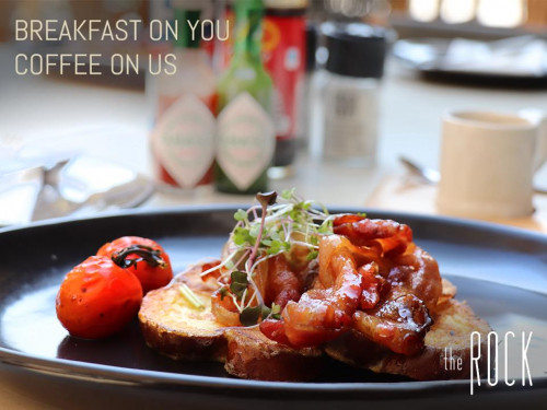 Breakfast on YOU, coffee on US