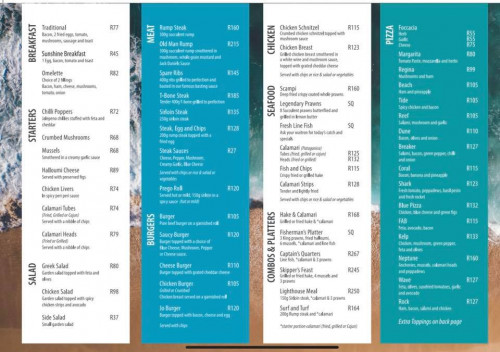 Fisherman's Restaurant Delivery Menu