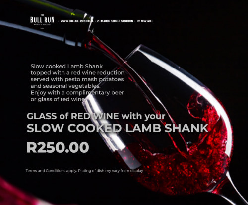 Slow Cooked Lamb Shank & Red Wine Special