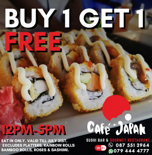 Buy 1 - Get 1 FREE Sushi Promotion