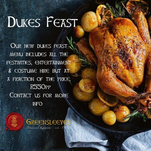 Dukes Feast Menu at Greensleeves Medieval Kingdom