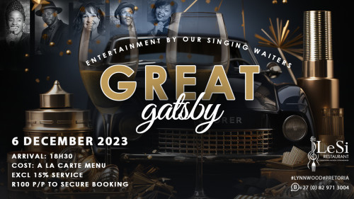 Great Gatsby Themed Evening with Singing Waiters