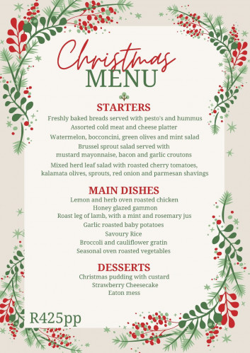 Christmas Lunch Menu