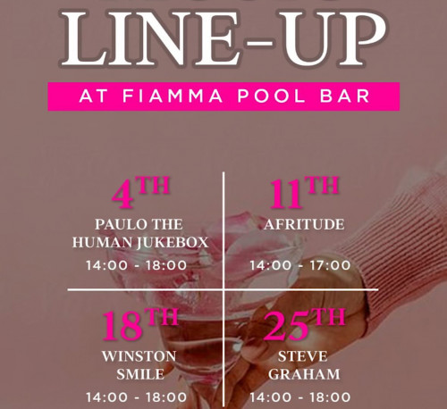 February Line-Up at Fiamma Pool Bar