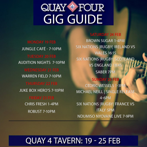 Quay Four Gig Guide
