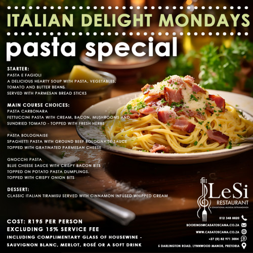 Italian Delight - Pasta Mondays