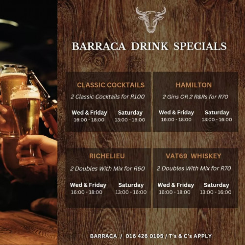Barraca Drinks Specials