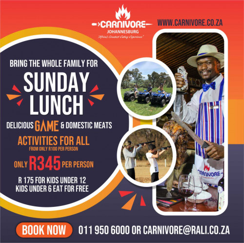 Sunday Lunch at Carnivore Restaurant