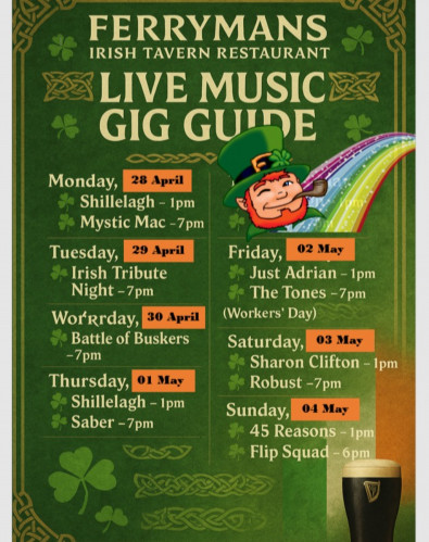 Gig Guide at Ferryman's Tavern