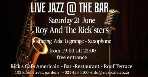Live Jazz this Saturday at Ricks Cafe