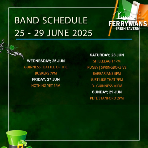 Gig Guide at Ferryman's Tavern