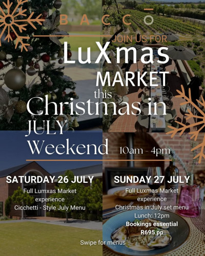 Christmas in July at Bacco Estate