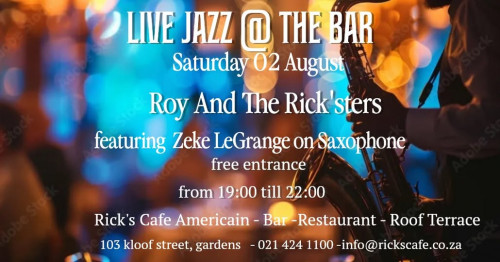 Live Jazz this Saturday at Ricks Cafe