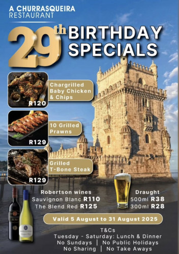A Churrasqueira 29th Birthday Specials