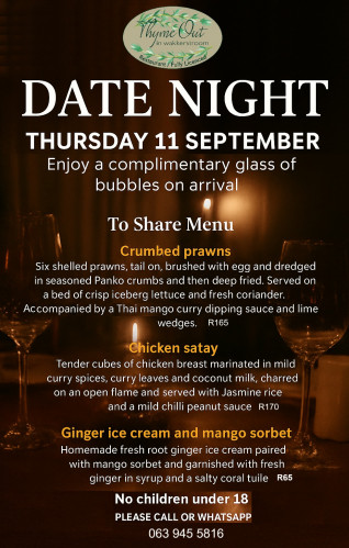 Date Night at Thyme Out in Wakkerstroom