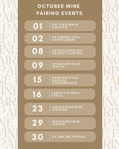 October Wine Pairing Events