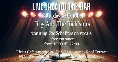 Live Jazz this Saturday at Ricks Cafe