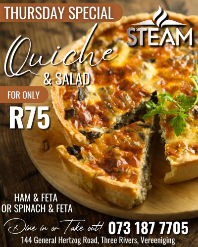 Thursday Quiche & Salad Special 