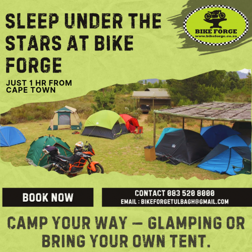 Sleep under the stars at Bike Forge ...