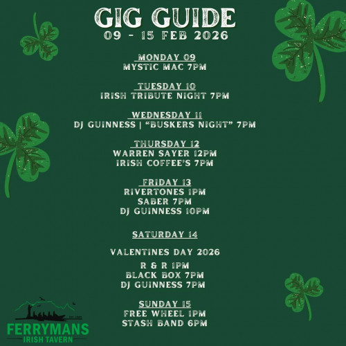 Gig Guide at Ferryman's Tavern
