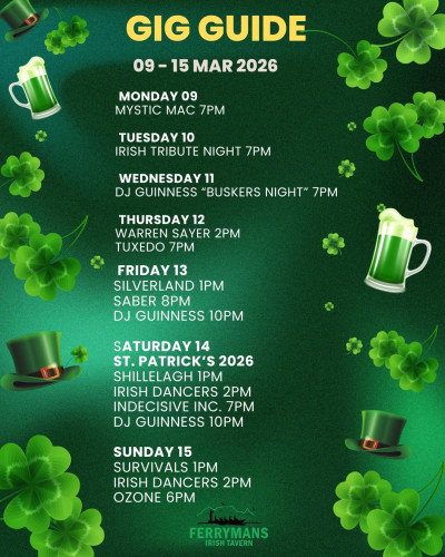 Gig Guide at Ferryman's Tavern