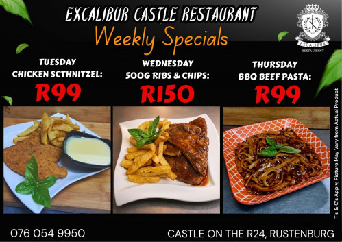 Weekly Specials at Excalibur
