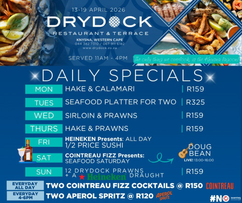 Drydock Daily Specials