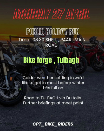 Monday Public Holiday Bike Ride to Bike Forge