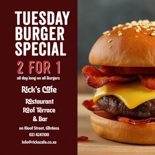 Tuesday Burger Special - 2 for 1