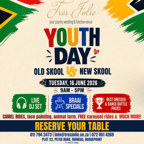 Celebrate YOUTH DAY at TRÈS JOLIE RESTAURANT!
